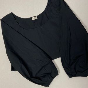 Wilfred by Aritizia 100% cotton black blouse